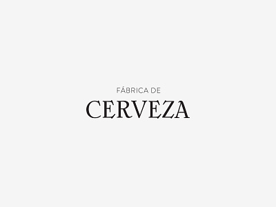 Fabrica de Cerveza bar logo typography