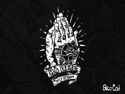 Praying hands design hand illustration photoshop praying hand print sticker sticker design tattoo tattoo art tattoos vector