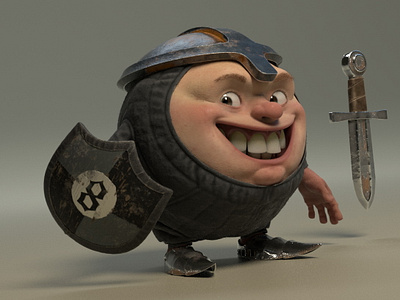 The round knight from Arthur's table 8 ball armor character design fairytale king arthur knight