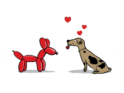Love is blind ♥️🕶️ animal balloon blind dog downsign funny illustration love pet