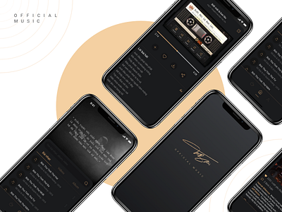 Do Bao Official Music app clean creative dark design gold music musical social sound ui ux