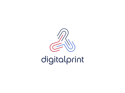 Digitalprint Logo concept design digital fingerprint logo minimalist print vector