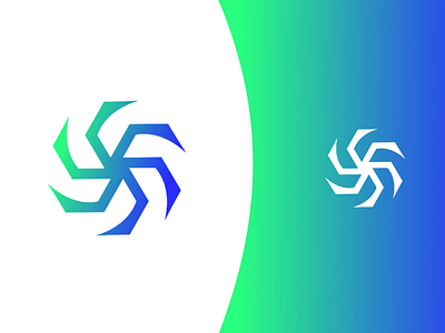 Logo Concept #3 art blue digital gradient green symmetry vector