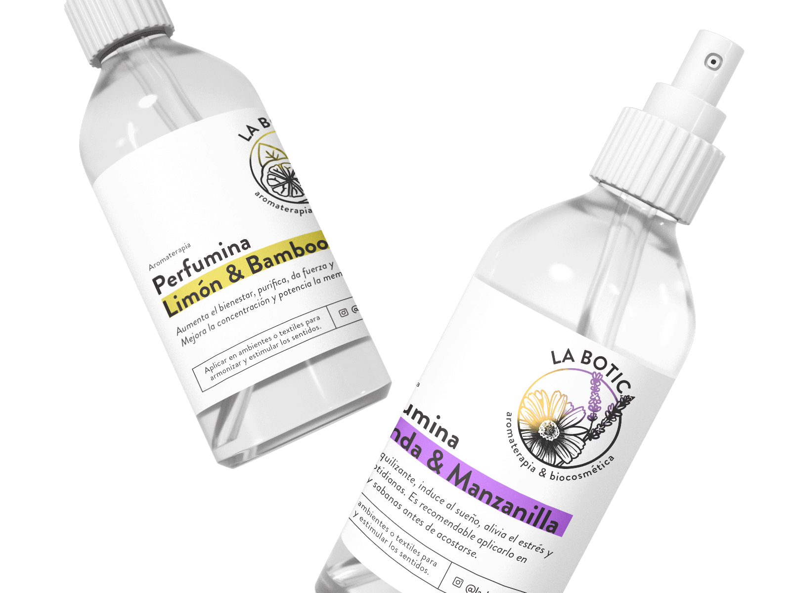 LA BOTICA illustrations botanical branding design floral flower fragrance gif illustration spray