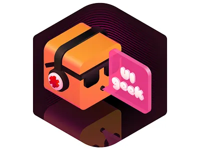 UI geek sticker graphic instinctools print sticker vector