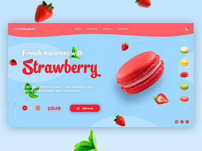 Concept with a very tasty french dessert. design mainpage ui uidesign uiux ux ux ui web webdesign website