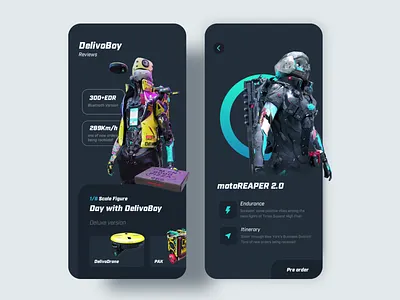 Delivoboy app design illustration mobile ui ux