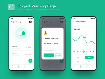 02 Project Warning Page app branding design icon illustration sketch ui ux web