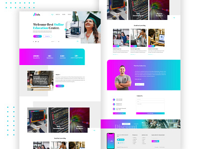 Education Landing Page agency clean design editorial education education website home page landingpage minimal online education trendy design ui ux webdesign