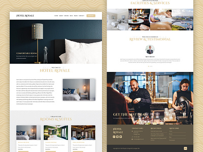 Hotel Royale - Homepage homepage hotel landing page luxury royal uiux web web design webdesign website