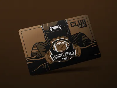 Fűzővel Kifelé! Club Card 2019-20 american football branding club card design discounts football fűzővel kifelé! hungary illustration nfl nfl season plastic card special offers tgers diy vector