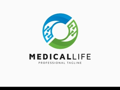 Medical Life Logo analysis dna bio chemistry bio genetic bio medical design dna dna logo dna repair gene gene repair genetic genetic engineering genetic logo green health healthcare helix lab logo design logo template medical