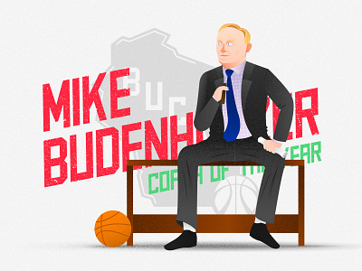 Greek Freak Pusher award bucks coach fearthedeer graphicdesign illustration mikebudenholzer milwaukee nba nbaart playoffs typography