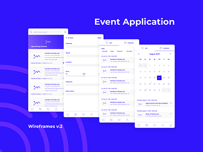 Mobile UI - Event app wireframes app design application design components mobile design mobile ui ui ux ui ux design user experience user interface design userinterface wireframe design wireframes