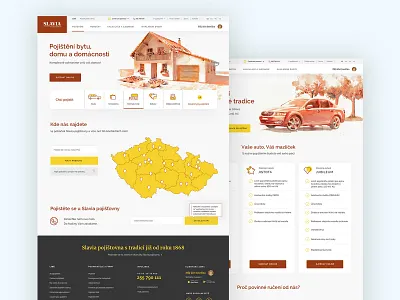 Slavia_pojistovna art direction design ui webdesign
