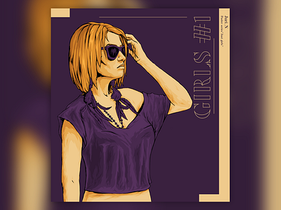 Girls #1 design girls illustration portrait poster art