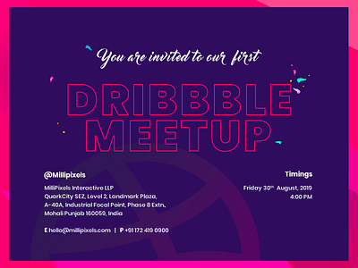 Dribbble Meetup colors design dribbble invitation meetup