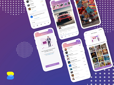 Social Networking app app design clean clean design design design agency mobile app mobile app design social media social media app social networking social networking app user experience ux ux design