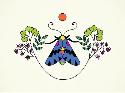 Composition adobe creative suite adobe illustrator art background art branding clean composition design designer flat grain graphic design illustration illustrator leaves moth organic plants vector web