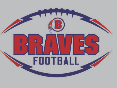 Braves Football design logo vector