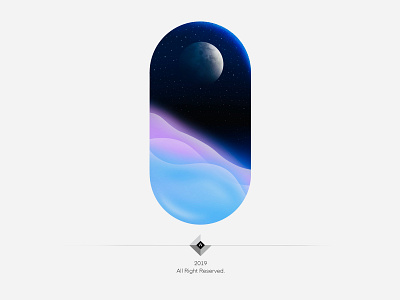 Moonlight art design dribbble hello illustration invite logo planet procreate space stars