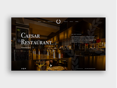 Caesar Restaurant art design homepage illustration interface design landing page design ui web webdeisgn