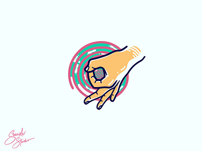 Trippy Hand Illustration acid graphic illustration illustration design trippy hand