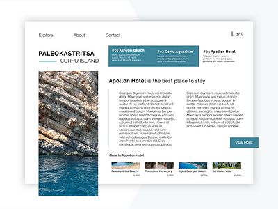 Daily UI #003 - Landing Page corfu daily ui design landing page landing page design landingpage travel ui