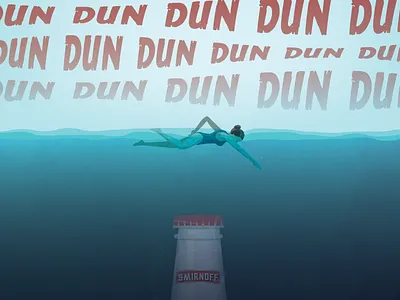 Smirnoff Shark Poster ice poster shark sharkweek smirnoff vectors