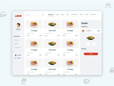 Lokopos (Dashboard) app design food graphic pakistan ui ux