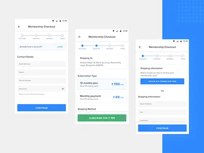 Movie Ticket Subscription Screens app clean ui concept app figma figmadesign invisionstudio minimal sketch ui uidesign