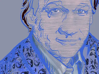 Portrait of Bill Maher autodesk graphic bill maher line drawing portrait retrato