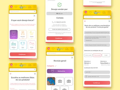 Listing products for sell color colorful design ecommerce ecommerce app gradient mobile ui ux web webdesign