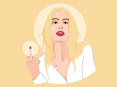 Fuck You ! - Joséphine blond blondie fuck fuck off fuck yeah girl hand illustration portrait pure rebel stroke vector vexel woman