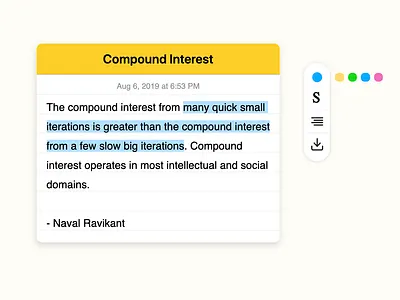 Notes Highlighter colors editor highlighter notes popup text ui web