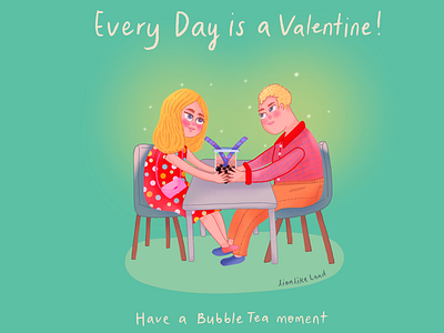 Everyday is a Valentine! children book comic couple illustration design editorial graphic design illustration ipad pro love birds lover procreate valentine