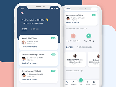 Prescription Management App app health health app healthcare ios medical medical care medicine medicine app mobile prescription product design sketch ui ux