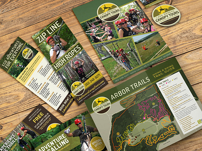 Lake Geneva Canopy Tours Branding and Promotion branding brochure design design graphicdesign logo rack card stationary design