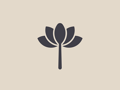 Mindful Eats (unused logo concept) brand identity branding food logo healthy healthy food leaves logo logo design lotus flower minimal organic plant spoon