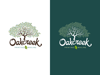 Oakcreek logo branding illustration logo logo design typography vector