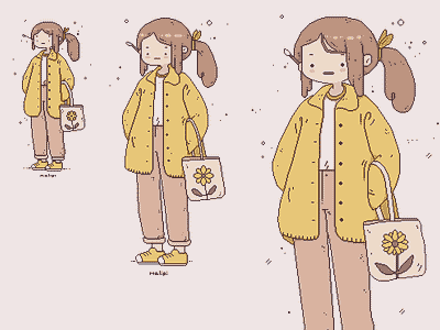 3x pixel character design pixelart
