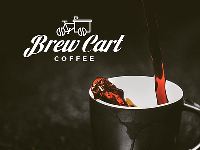 Brew Cart Coffee Logo brand identity branding cart coffee coffee branding coffee logo identity logo logo design