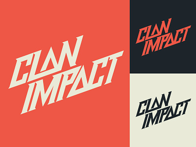 Clan Impact - Logo for E-Sports Organization branding calligraphy clothing design fashion font free hand lettering identity lettering logo logotype mark packaging script sketches streetwear type typo typography