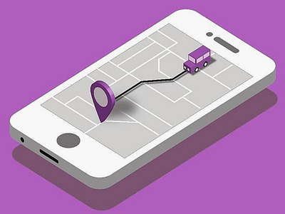 GPS Tracking Isometric Illustration adobe illustrator design gps live tracking graphic design illustration illustrator isometric isometric art isometric design isometric illustration live tracking ola uber ui vector