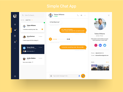 Chat Desktop App app design illustration ui ui design ux web website