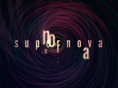 Supernova (album cover) 3d design typography