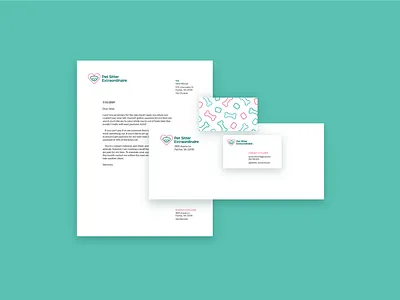 Stationery Set for Pet Sitter Extraordinaire branding stationery