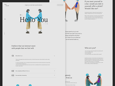 Hello You. clean design digital art digitalart digitalillustration header illustration landing minimalism typography ui ux web webdesign website