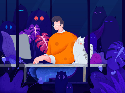 Work alone illustration