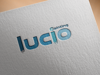 Lucio painting branding clean design identity illustration illustrator lettering logo type typography